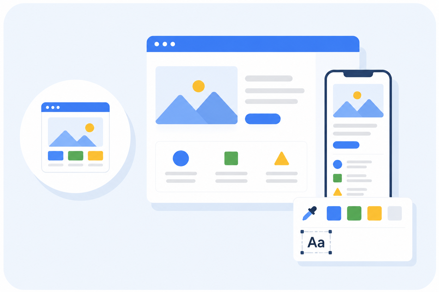 Responsive web design mockup